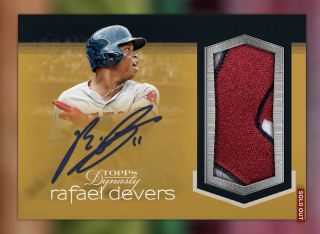 2018 Topps Bunt Rafael Devers Red Sox Dynasty Gold Sig Relic 10cc Digital Card