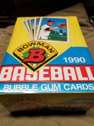 1990 Factory Bowman Baseball Box 36 Packs: Sosa Rookie? In Cello