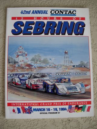 1994 12 Hours Of Sebring International Grand Prix Race Program Imsa Camel Gt Bud