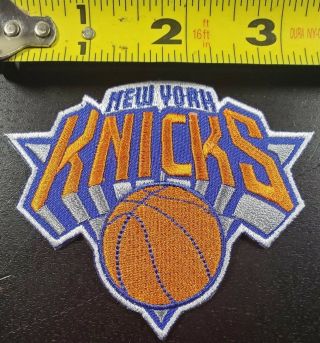 York Knicks Nba Embroidered 3.  5 " Iron On Patch From The Usa
