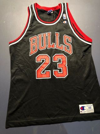 Vtg Champion Michael Jordan Jersey Chicago Bulls 23 Nba - Vintage 90s Sz 48