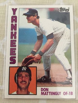 1984 Topps Don Mattingly Rc York Yankees 8 Baseball Rookie Card