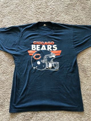 Vtg 80s Nfl Chicago Bears Football Soft Shirt