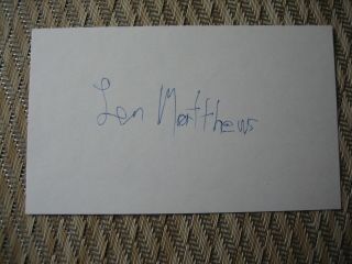 Len Matthews Autographed 3x5 Boxer D.  05