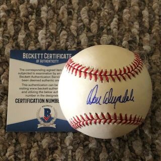 Don Drysdale Autographed Mlb National League Baseball Bas Beckett Authenticated