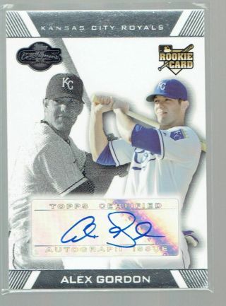 2007 Topps Co - Signers Baseball Rookie Card Autograph Alex Gordon 121 Royals