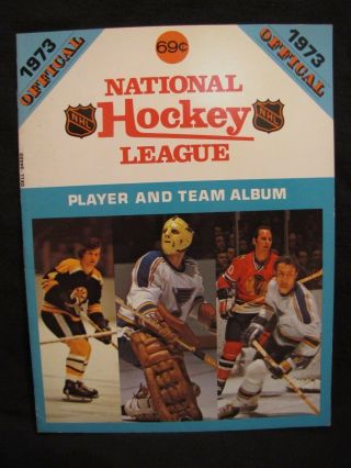 Vintage 1973 Official National Hockey League Player And Team Album