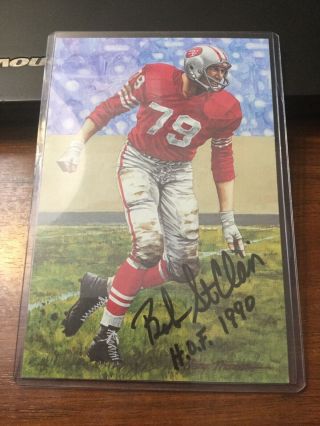 Bob St.  Clair T 49ers Goal Line Art Autographed Card Series 5 1993