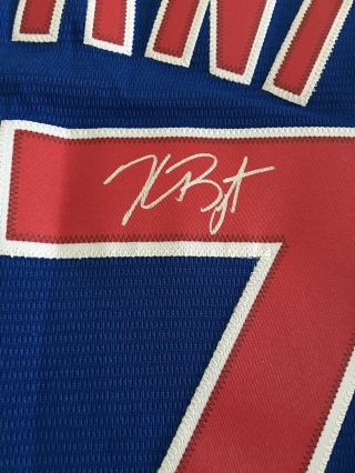 KRIS BRYANT Autographed/Signed Majestic Chicago Cubs Blue Jersey FANATICS 5