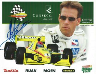Greg Ray Signed Formula 1 Menards 8.  5x11 Photo