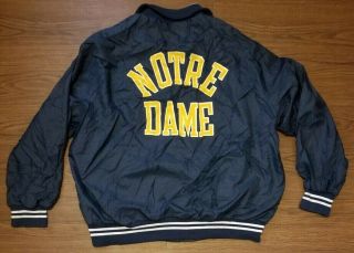 Vintage Champion Notre Dame Fighting Irish Snap Button Nylon Coat Jacket 2xl Xxl