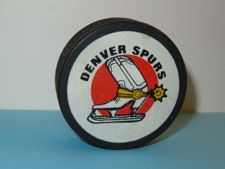 Denver Spurs Wha World Hockey Association Vintage Hockey Puck 1975 - 1976
