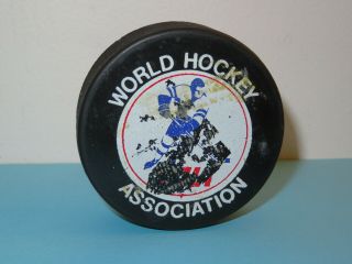 Denver Spurs WHA World Hockey Association Vintage Hockey Puck 1975 - 1976 2