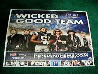 2013 England Patriots Jerod Mayo Aerosmith Tyler Pepsi 18x22 Poster Gillette