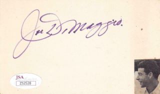 Joe Dimaggio D 1999 Signed 3x5 Index Card Baseball Jsa Z52528