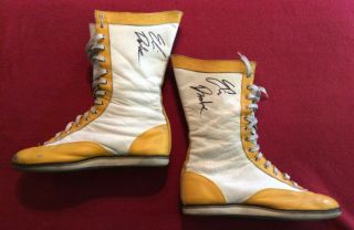 Eli Drake Ring Worn And Hand Signed Wrestling Boots Wwe Impact Tna