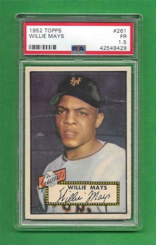 1952 Topps 261 Willie Mays Strong Psa Fair 1.  5 Ny Giants Baseball Card
