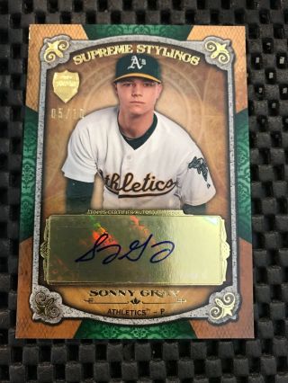 Sonny Gray 2013 Topps Supreme Gold Auto 05/10 Supreme Stylings Autograph Ssp