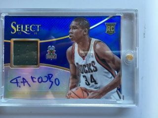 Giannis Antetokounmpo 2013 - 14 Select Rookie Auto Patch Blue Refractor /49 Hot
