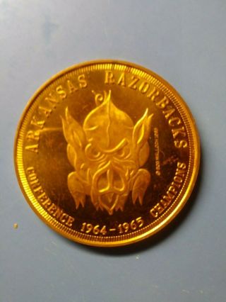 Arkansas Razorbacks 1964 - 65 " Flippin Good Luck " Coin Bob Walloch