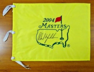Phil Mickelson Signed 2004 Masters Golf Flag Jsa/psa Guarantee