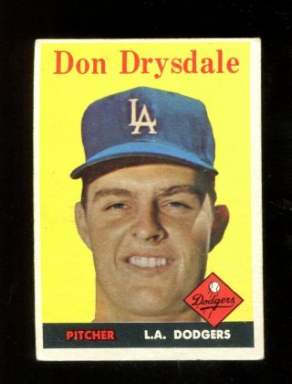 1958 Topps Don Drysdale 25 (100.  00) Vgex,  M1482