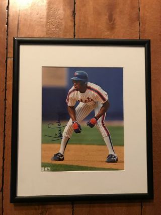 Vince Coleman Signed Autograph 8x10 Photo Matted & Framed York Mets
