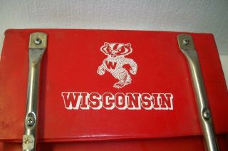 Vintage University Of Wisconsin Badger Stadium Seats Folding Bleacher Chair