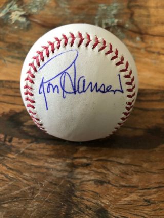 Ron Hansen & Ross Grimsley Autographed Baseball