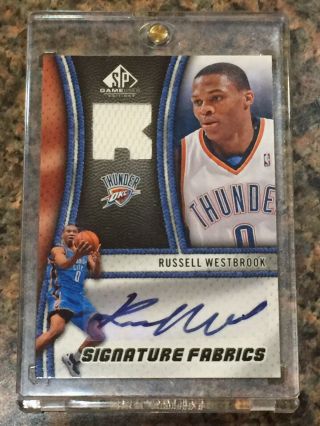 Russell Westbrook 2009 - 10 Ud Sp Game Signature Fabrics Auto Card