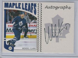 04 - 05 In The Game Franchise Series Auto - Maple Leafs - Wendell Clark