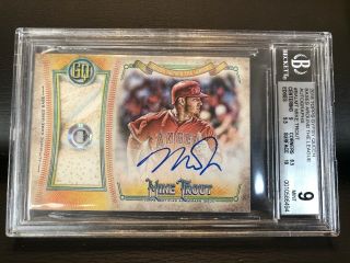 10/10 Bgs 9 10 Mike Trout 2018 Topps Gypsy Queen Autograph Base Mlb Auth Auto