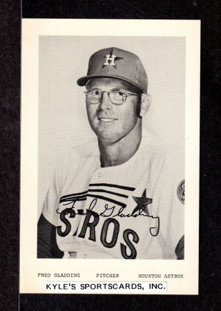 Fred Gladding Houston Astros Unsigned 3 - 1/2 X 5 - 3/8 Team Issue Photo Card 2