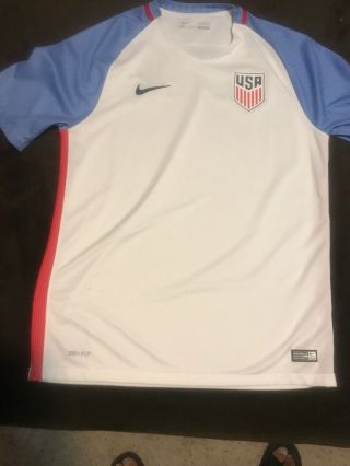 Authentic Nike Dri - Fit 2016 Usa Soccer Shirt Size Large