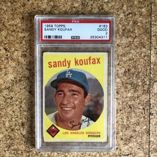 1959 Topps Sandy Koufax Los Angeles Dodgers 163 Baseball Card