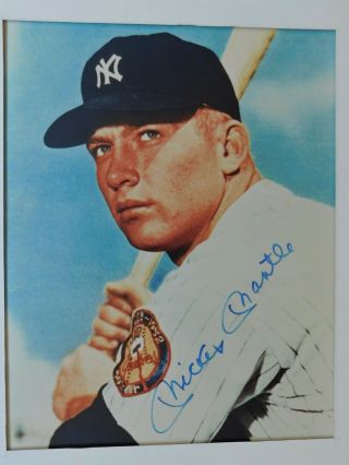 Mickey Mantle York Yankees Autographed 8x10 Photo