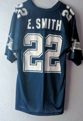 Vintage Emmitt Smith 22 Dallas Cowboys Russell Athletic Jersey Men 