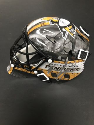 Matt Murray Signed Pittsburgh Penguins Mini Goalie Mask Jsa Helmet Rare Auto
