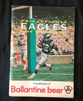 Vintage 1966 Philadelphia Eagles Nfl Football Yearbook Norm Snead 1965 Stats