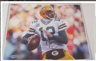 Aaron Rodgers Green Bay Packers Hand Signed Autographed 8x10