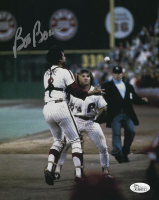 Bob Boone Autographed Signed 8x10 Photo - W/jsa Mlb Phillies W/pete Rose