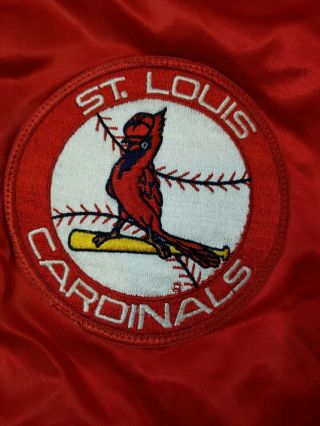 VTG 80’s 90s St.  Louis Cardinals Red Satin Jacket Size XL By Chalk Line GUC 2
