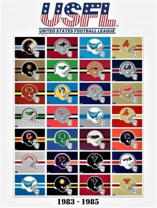 Usfl Full Color 11x17 Poster On Glossy Stock (united States Football League)