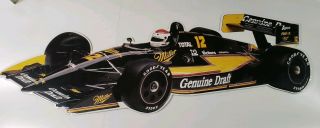 Miller Draft Mgd Beer Indy Car Racing 12 Bobby Rahal Metal Tin Sign