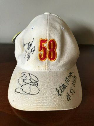58 Vtg 1990s Derrick Thomas Autographed Kc Kansas City Chiefs Vintage Hat