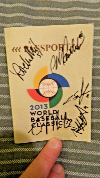 2013 World Baseball Classic Autographed Booklet (loek Van Mil,  Mark Pawelek)