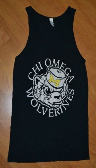 University Of Michigan Wolverines Chi Omega Sorority Womens Tank Top Small - Med