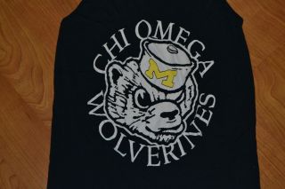 University Of Michigan Wolverines Chi Omega Sorority Womens Tank Top Small - Med 2