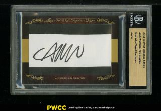 Andy Whitfield & Kirk Douglas Signed 2011 Leaf Cut,  Box Auto,  Bgs Auth (pwcc)