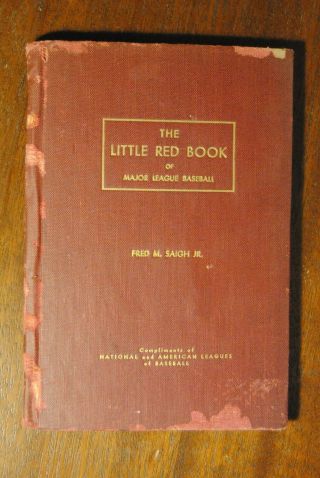 1951 The Little Red Book Of Major League Baseball Hardback Edition Fred M Saigh
